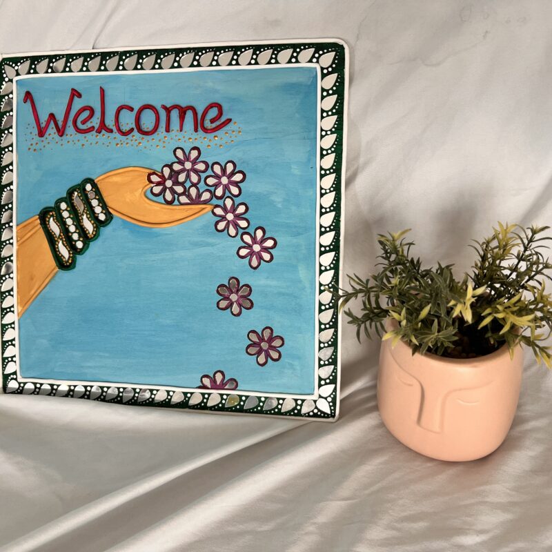 Graceful Welcome: A Floral Embrace (Medium Size)