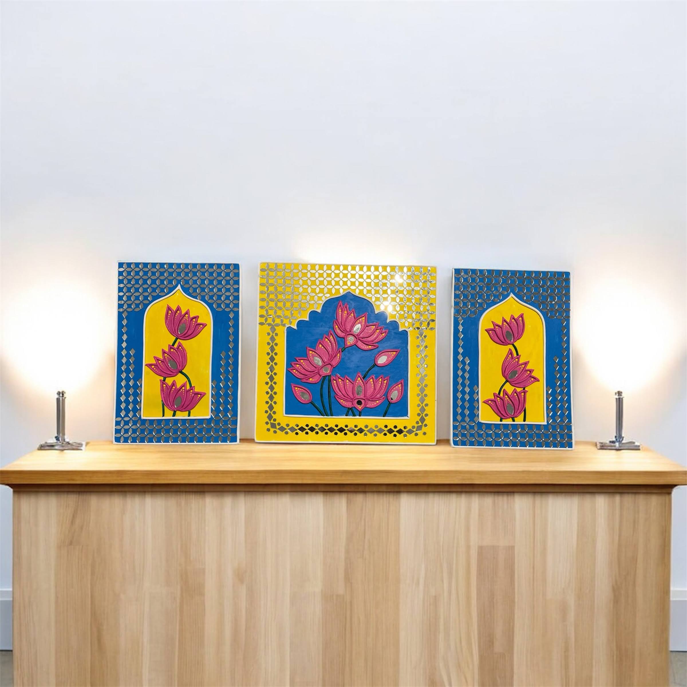 Lippan Art - Lotus Elegance (Set of 3)