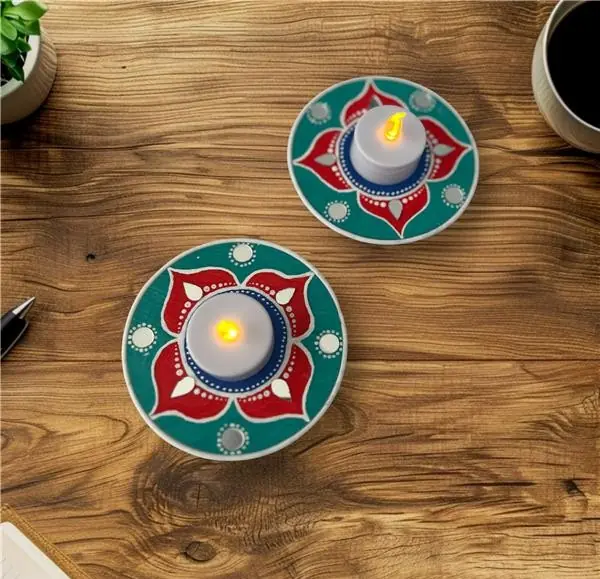 Lippan Mandala Tealight Diya Candle holder
