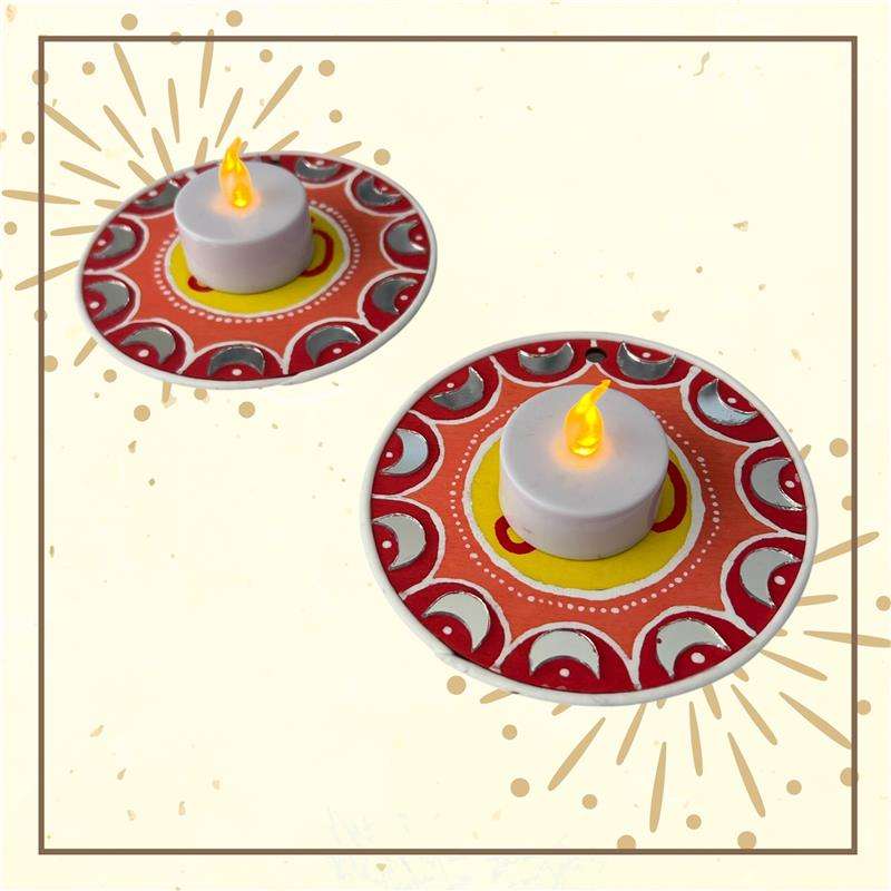 Mandala Lippan candle diya tealight holder