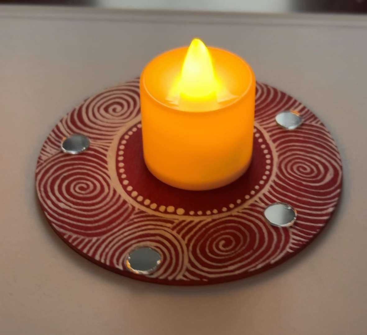 Aipan Diya Stands (set of 2) - Image 5