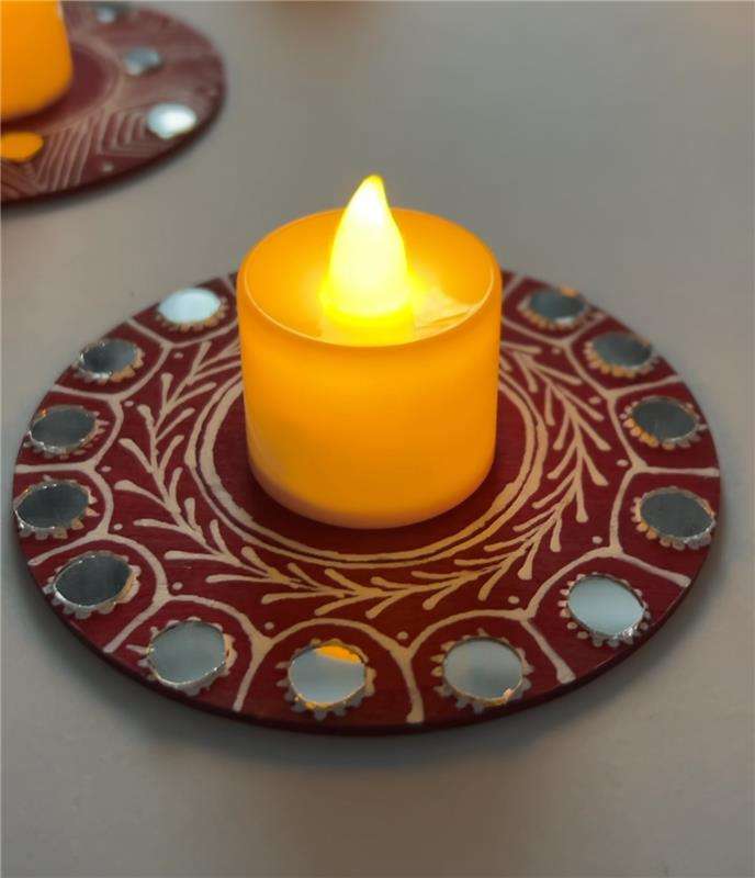 Aipan Diya Stands (set of 2) - Image 7