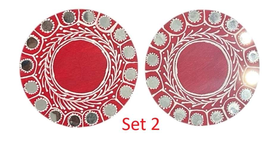 Aipan Diya Stands (set of 2) - Image 9