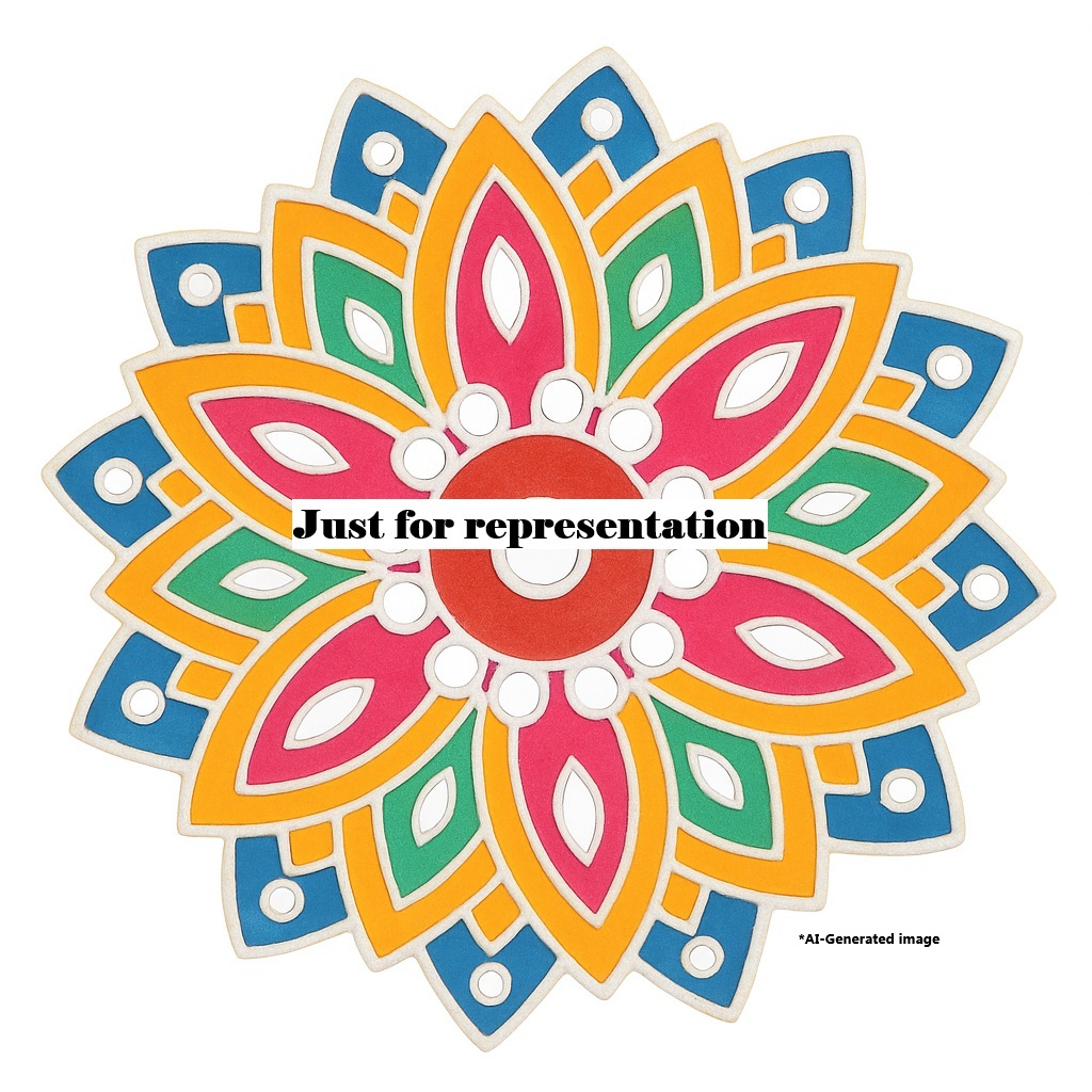 Flower Shape Lippan Art