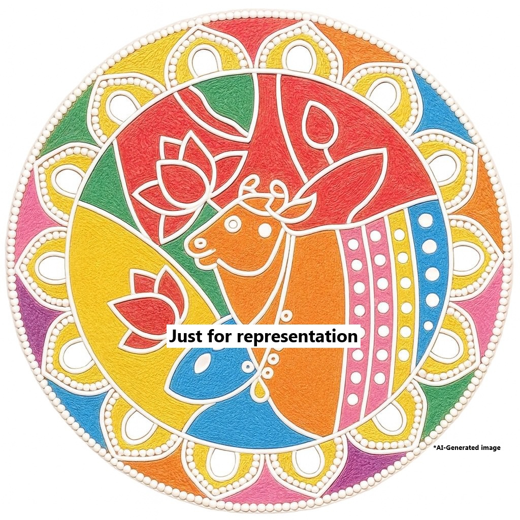 Pichwai design Lippan DIY