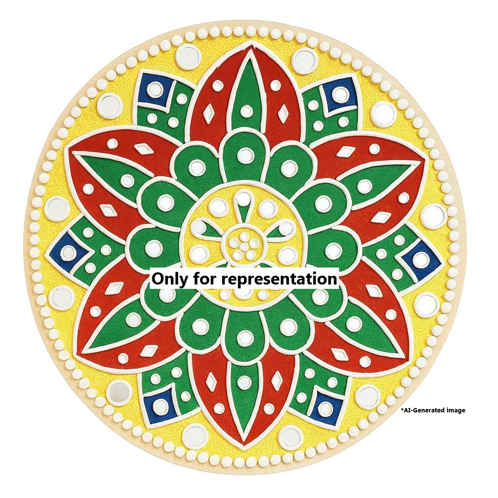 Rangoli Shape Lippan Art DIY