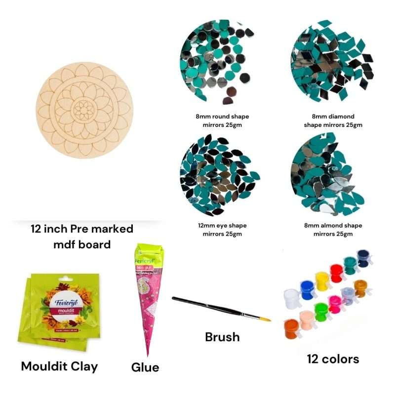 Rangoli Shape Lippan Art No 02 (Medium Size)