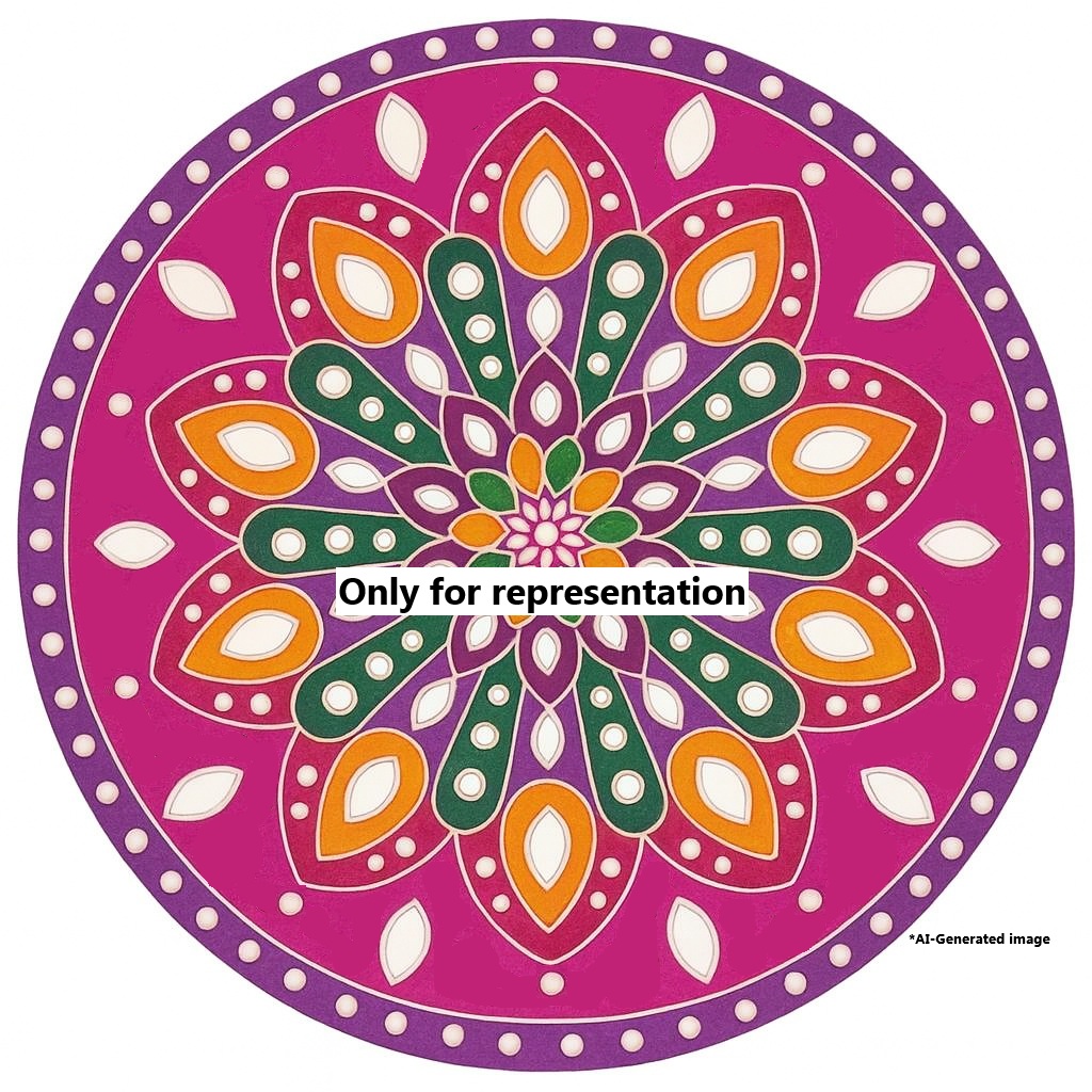 Rangoli Shape Lippan Art