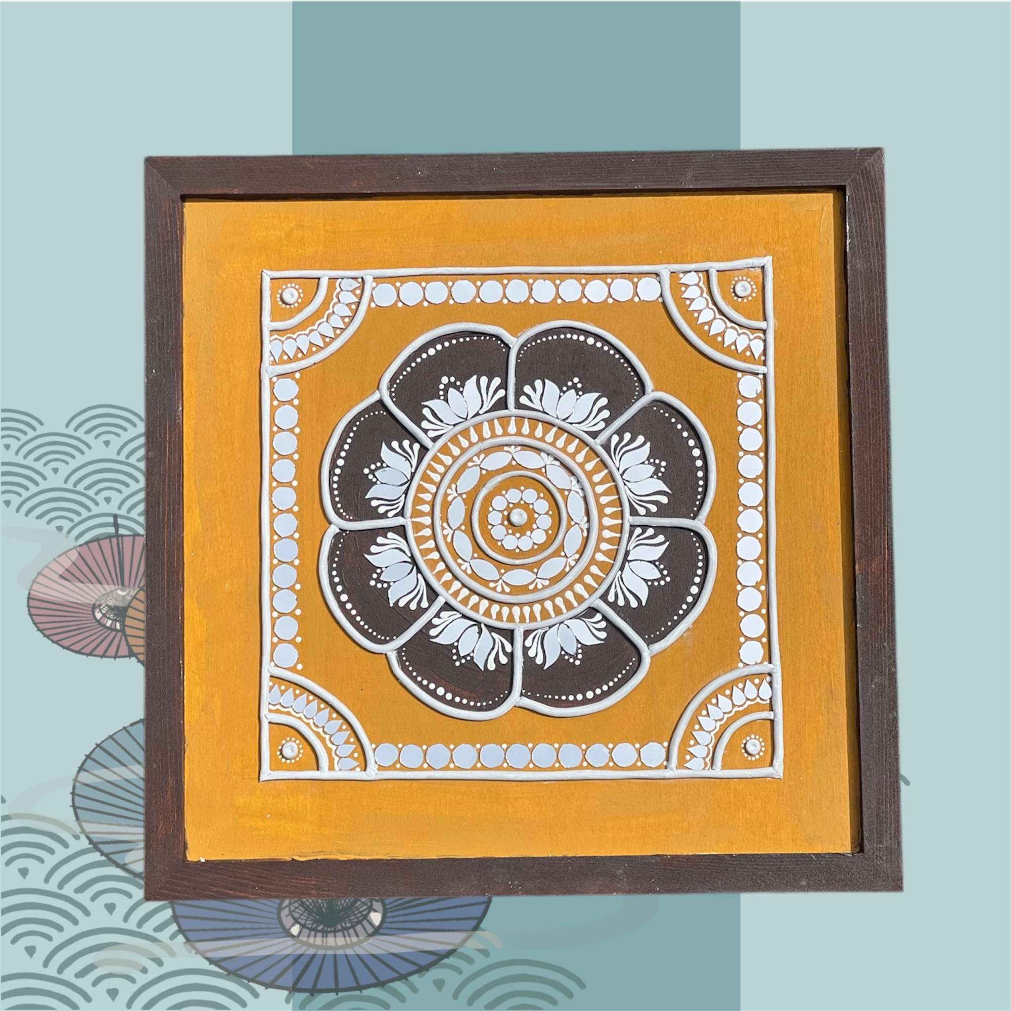 Mustard Mandala Lippan (Medium Size) - Image 3