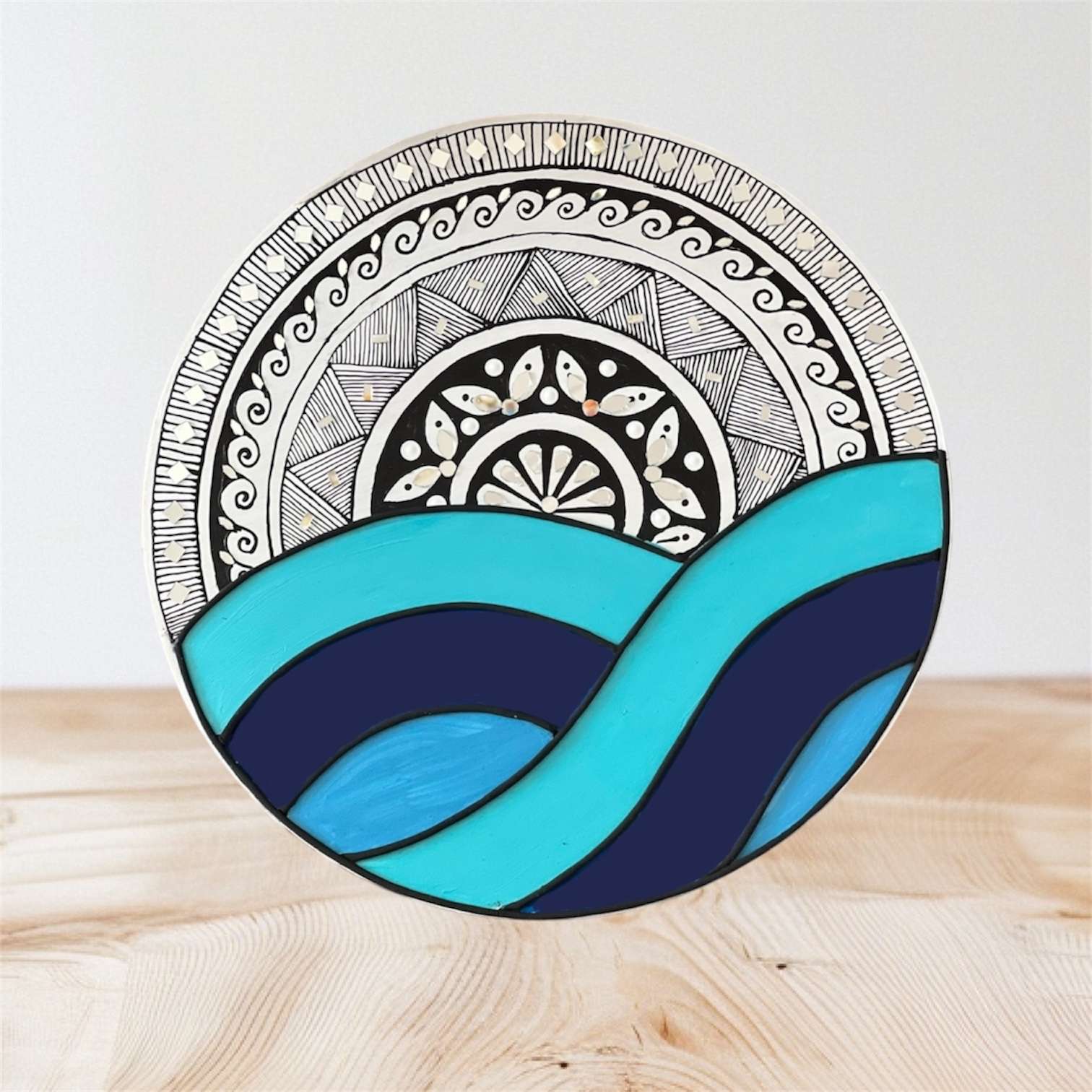 Lippan Style Ocean Art (Medium Frame) - Image 2