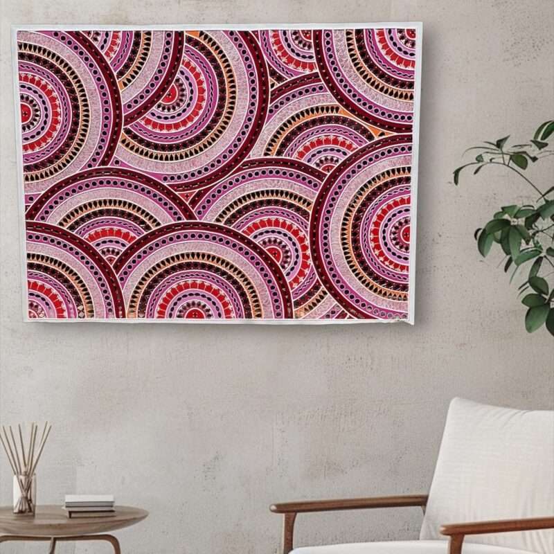 Large rainbow Lippan wall art