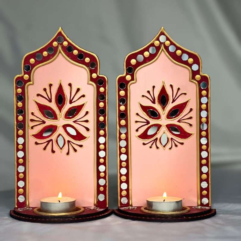 Lippan-Diwali-diya-tealight-holder-handcrafted