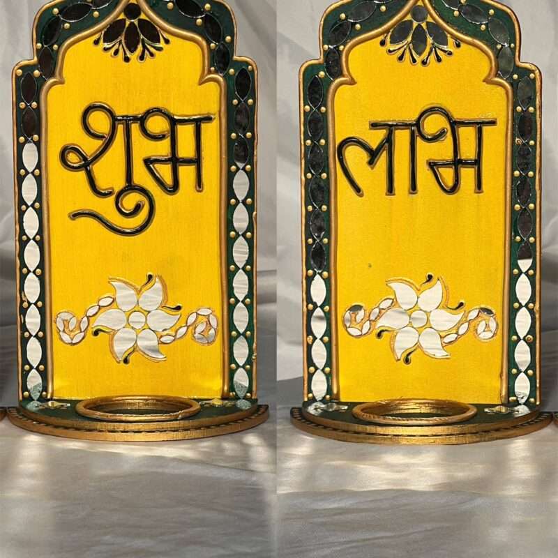 Lippan Diwali diya tealight holder handcrafted